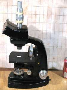 Old BAUSCH & LOMB Microscope w/Micrometer+Illumination  