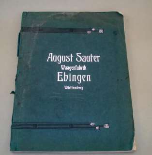 20s German Catalog   Balance Scales   AUGUST SAUTER ,EBINGEN  
