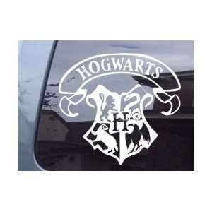 Harry Potter Hogwarts Crest Ipad Laptop Car Vinyl Decal Sticker  White 