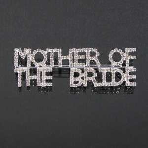 MOTHER OF THE BRIDE Rhinestone Brooch BC30  