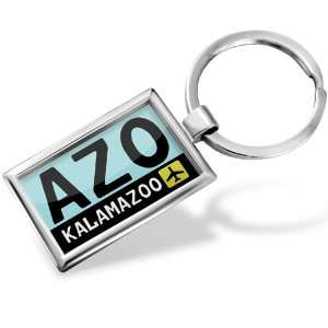 Keychain Airport code AZO / Kalamazoo country United States   Hand 