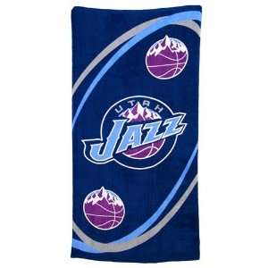  NBA McArthur Utah Jazz 30 x 60 Navy Blue Swirl Beach 