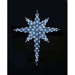 Lighted Holiday Display 1571 PW 3 D Moravian Star   Cool White (Front 