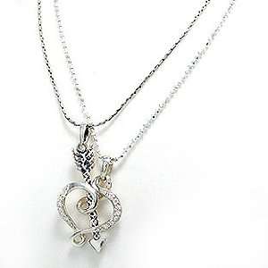 Lovers Jewelry Set, Heart and Arrow, His and Hers Interlocking 