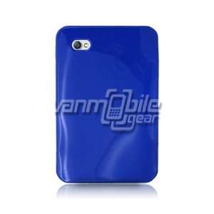 BLUE 1 PC GLOSSY HARD RUBBER CASE + LCD SCREEN PROTECTOR for SAMSUNG 