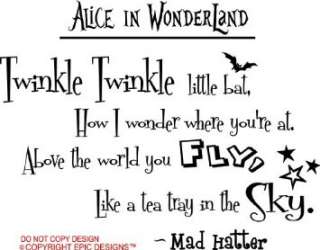   sky. Lewis Carroll. cute Wall art Wall sayings quote