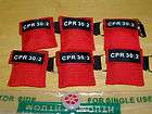 50 Red CPR Mask with Keychain Face Shield key AED Key Chain 