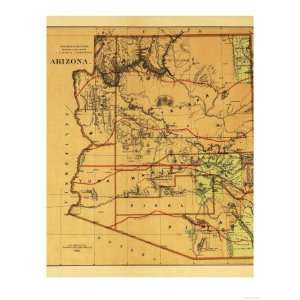  Arizona Territory   Panoramic Map Travel Premium Poster 
