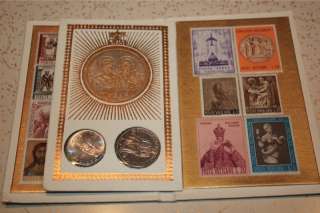 VTG Citta Del Vaticano SOUVENIR Coin and Stamp Book   Vatican City 