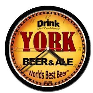  YORK beer and ale cerveza wall clock 