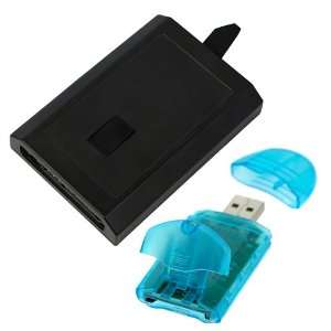 GTMax Black 250G HDD Hard Disk Drive + Blue USB Memory 4 IN 1 (SD/MMC 