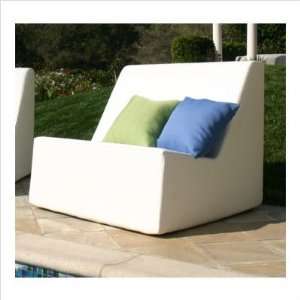   Designs Check Chill White Armless Outdoor Lounge Chair