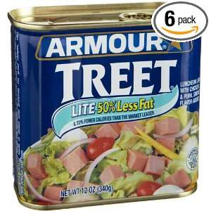 Armour Treet Lite Luncheon Meat, 12 Ounce (Pack of 6)  