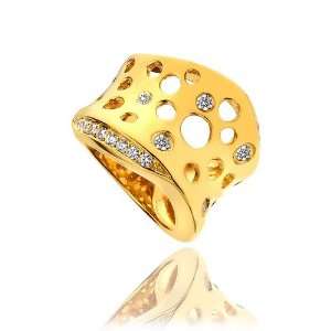  Mishca Jewels Luxury Gold Plated Silver Cubic Zirconia 