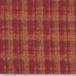  45 Wide Cider Mill Road Plaid Red Fabric By The Yard 