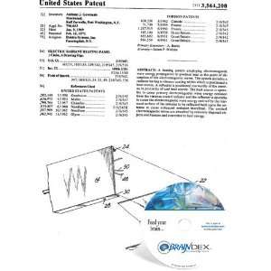  NEW Patent CD for ELECTRIC RADIANT HEATING PANEL 