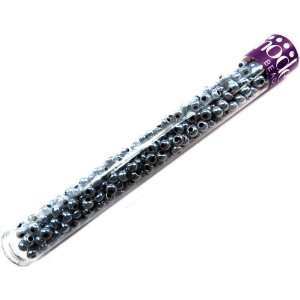 Round Seed Beads Tube, Opal Luster Grey