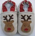 shoeszoo (carozoo) red nose reindeer 6 12m soft sole leather baby 