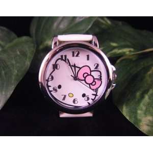 Gorgeous Hello Kitty White Leather Like Wristwatch