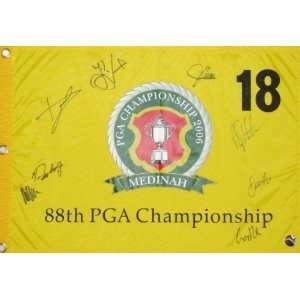  PGA Tour Stars Multi Signed 2006 Medinah US Open Pin Flag 