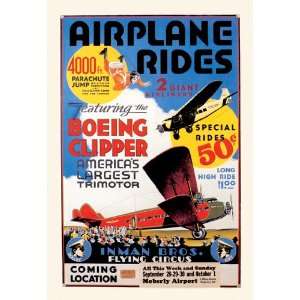  Airplane Rides Inman Bros. Flying Circus 24X36 Giclee 