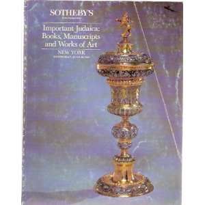   Works of Art   Wednesday June 26, 1985 Sothebys Auction House Books
