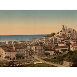  The old town, Cannes, Riviera 1890s photochrom. Photochrom 