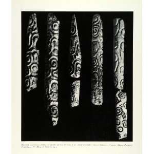  1953 Print Horn Pattern Design Artifact Archaeology Paris 