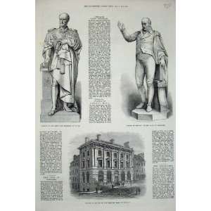   1872 Newcastle Bank England Statue Lord Farnham Hall
