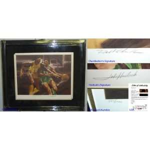  Chamberlain Havlicek Signed Framed 18x22 Litho PSA LOA 