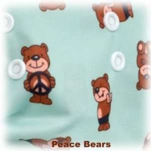 Happy Heinys One Size Diaper w/Snaps   Peace Bears