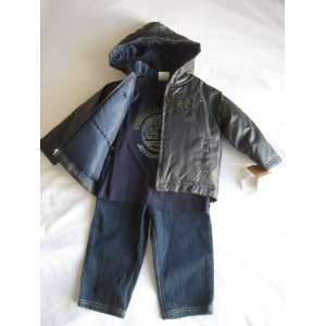 Timberland Infants Boy 24 Months Puffer Jacket with Cap, Long Sleeve 