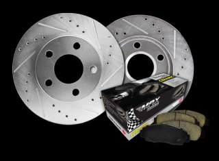 Chevy Avalanche Drilled Slotted Rotors Pads Front 07 09  
