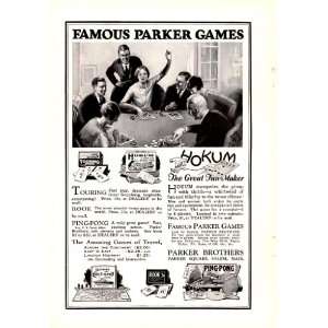 1927 Ad Famous Parker Games Hokum Rook Touring Original Vintage Print 