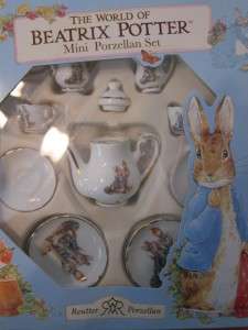 German Reutters Beatrix Potter Miniature / Childs Tea Set MIB  