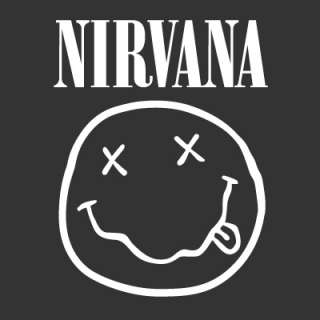 Nirvana Sticker   In Utero Kurt Cobain Smiley Car Decal  