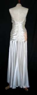 nwt jessica mcclintock ivory satin dress size 6 as usual a totally 