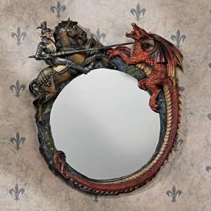 Design Toscano St. George Slaying the Dragon Wall Mirror CL5784