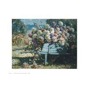  Barrow of Blooms by Abbott Fuller Graves. size 32 inches 