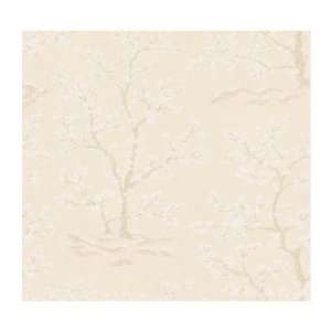   Meadow Trees Wallpaper, Palest Linen Beige/Ashy Taupe/Winter White