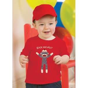  Sock Monkey Red T Shirt (2T) Party Supplies (Child 2T 