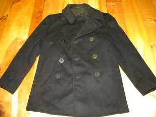 1960s Mens Authentic USNR Peacoat Est sz 38 40 used  