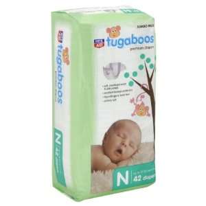 Rite Aid Tugaboos Diapers, Premium, Size N (Up to 10 lbs), Jumbo Pack 