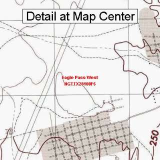 USGS Topographic Quadrangle Map   Eagle Pass West, Texas (Folded 