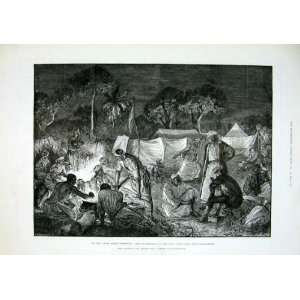  Camp At Kinshassa On The Congo 1889 Old Print Africa