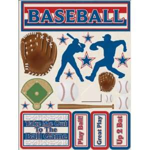   Dimensional Die Cut Stickers   Baseball Arts, Crafts & Sewing