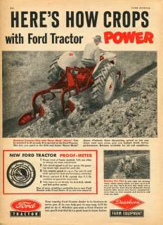 1937 Ford Dearborn Plow & Implements 2 Page Farm Tractor Ad  