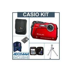  Casio Ex G1 Digital Camera Kit   Red   with 8 GB Micro SD 