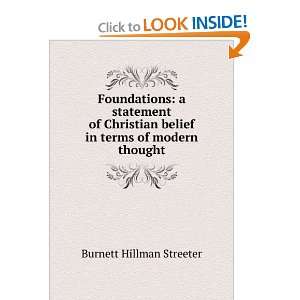  belief in terms of modern thought Burnett Hillman Streeter Books