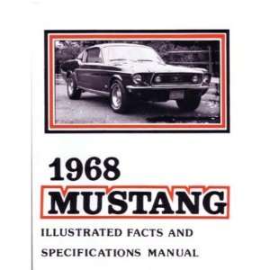  1968 FORD MUSTANG Facts Features Sales Brochure Book 